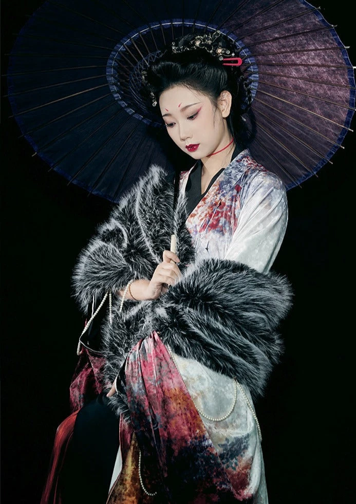 Women’s Song Dynasty Hanfu 5-Piece Gown Set, Polyester, Plus Size | HANFUBAO