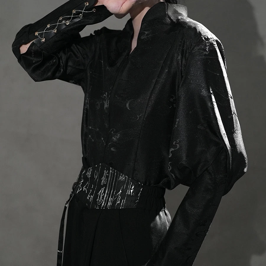 Unisex 4-Piece Modern Ma Mian Skirt Hanfu Set, 100% Polyester, Daily Wear | HANFUBAO