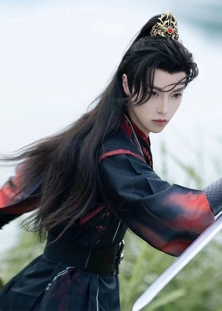 Unisex 6-Piece Daily Hanfu Set Red  Plus Size| HANFUBAO