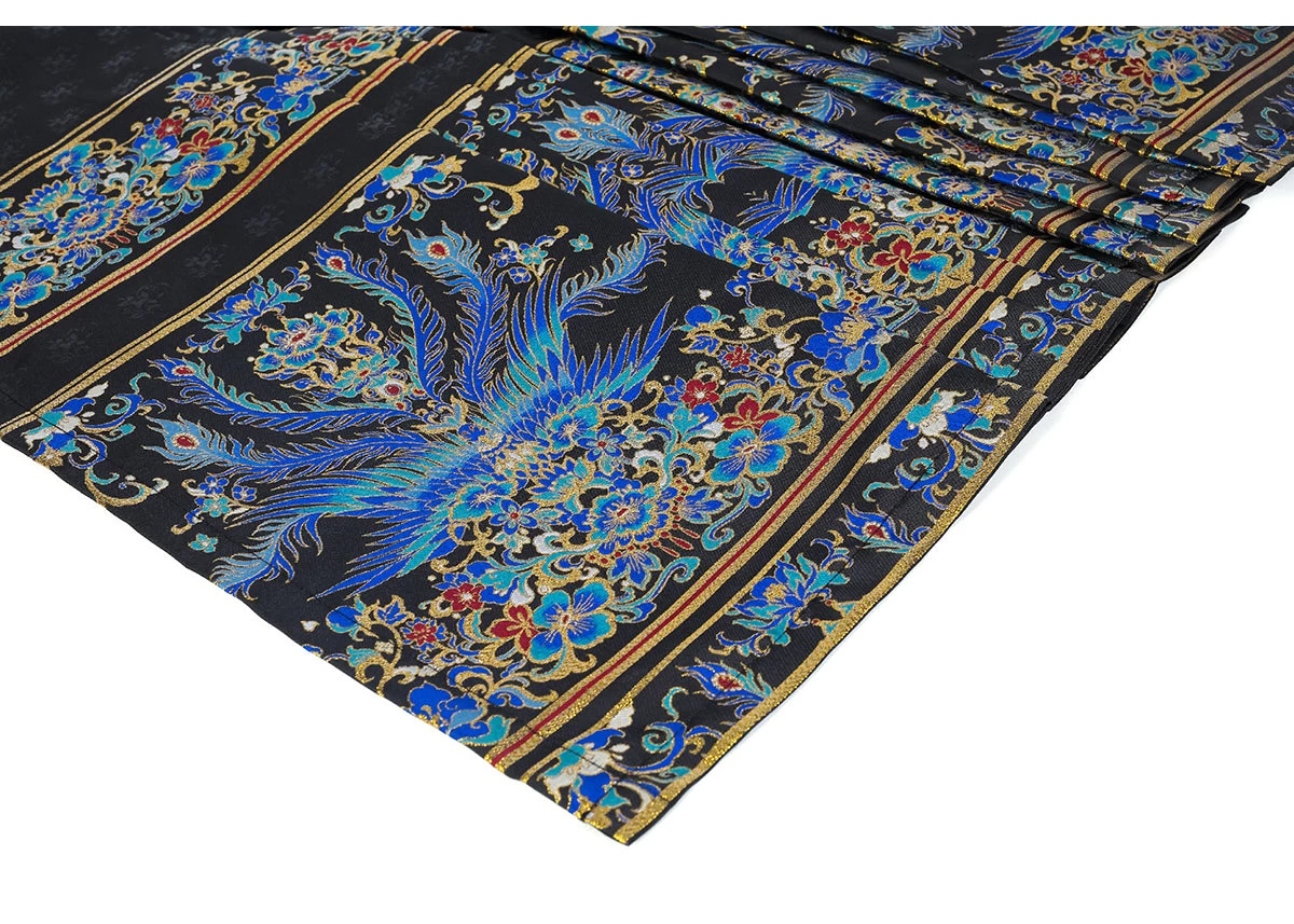 Women’s Little Jade Luxurious Blue Feather-Inlay Hanfu Gown for Festivals| HANFUBAO