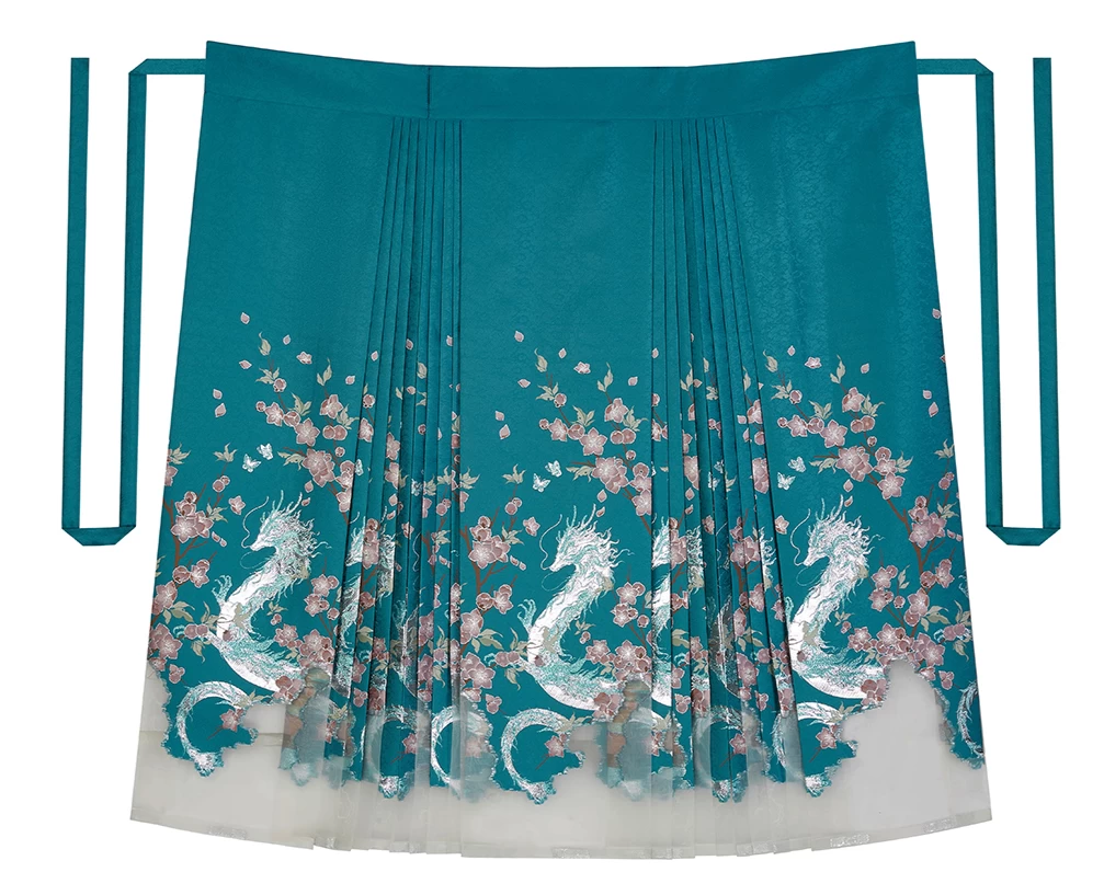 Women Modern Hanfu 3-Piece Chiffon Set Snow White Embroidery | HANFUBAO