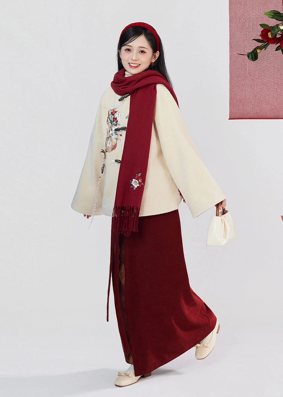 Women Modern Daily Hanfu 3-Piece Set Embroidered Plus Size| HANFUBAO