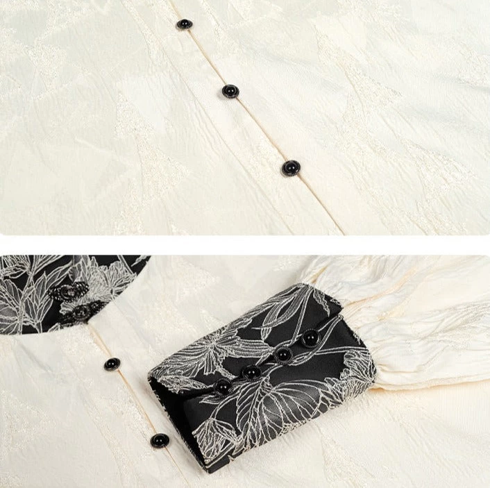 Women Modern Daily Hanfu Set Black | Lyocell-Cotton Blend | HANFUBAO