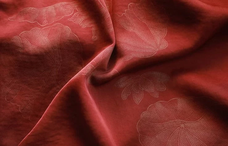 Women Acetate Satin Modern Hanfu Qipao Dress Wine Red | HANFUBAO