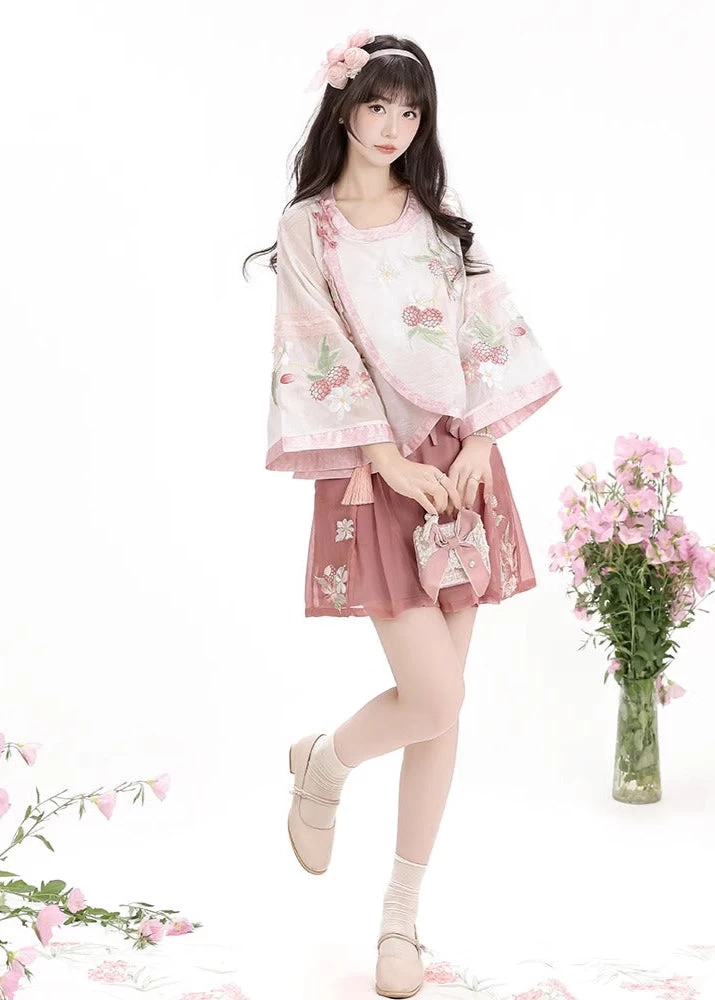 Women’s 4-Piece Daily Hanfu Set, Polyester, Plus Size | HANFUBAO