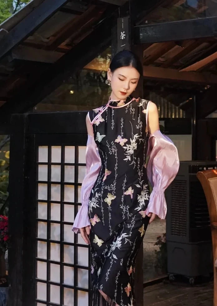 Women Irises 6-Color Qipao Coverup, Breathable Daily Hanfu One Size | HANFUBAO