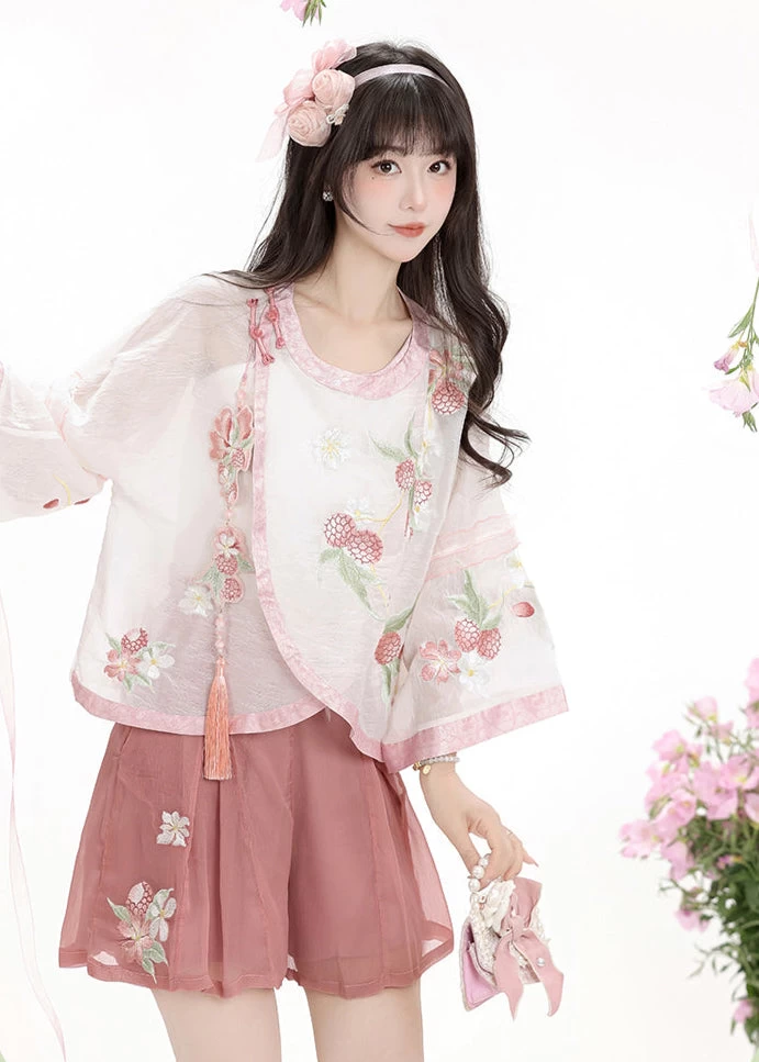 Women's Little Lychee 4-Piece Daily Hanfu Set  Plus Size| HANFUBAO
