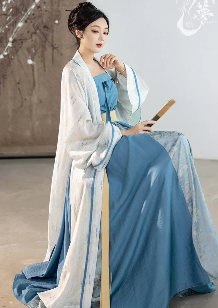 Women's Modern 3-Piece Daily Hanfu Set Qing Shan Zui| HANFUBAO