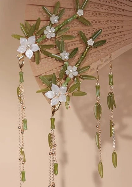 Unisex Bamboo Rain 2pcs Hanfu Hair Clips Set | HANFUBAO