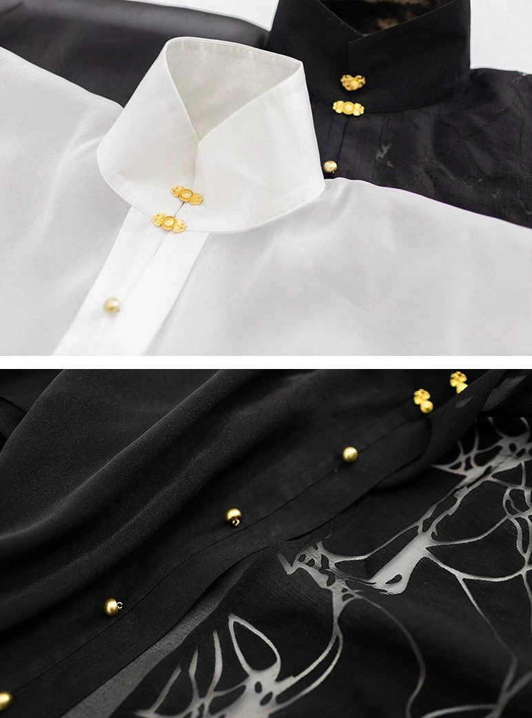 Women Modern Daily Hanfu Blouse White 100%  | HANFUBAO