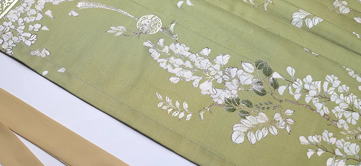 Women’s Modern 3-Piece Daily Hanfu Set Locust Blossom Print Artificial Silk | HANFUBAO