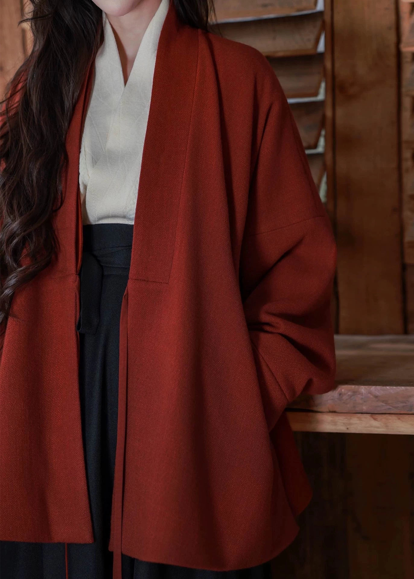 Women's Modern 4-Piece Hanfu Set Mink Fur Collar| HANFUBAO