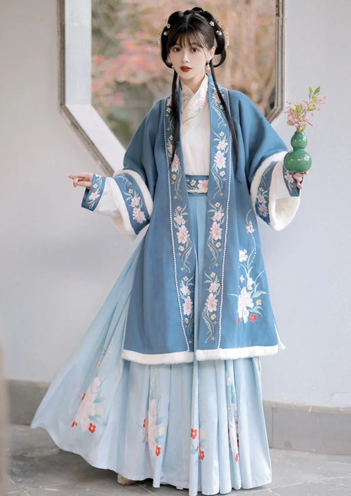 Women Modern Daily Hanfu Phoenix Embroidery 6m Hem | HANFUBAO