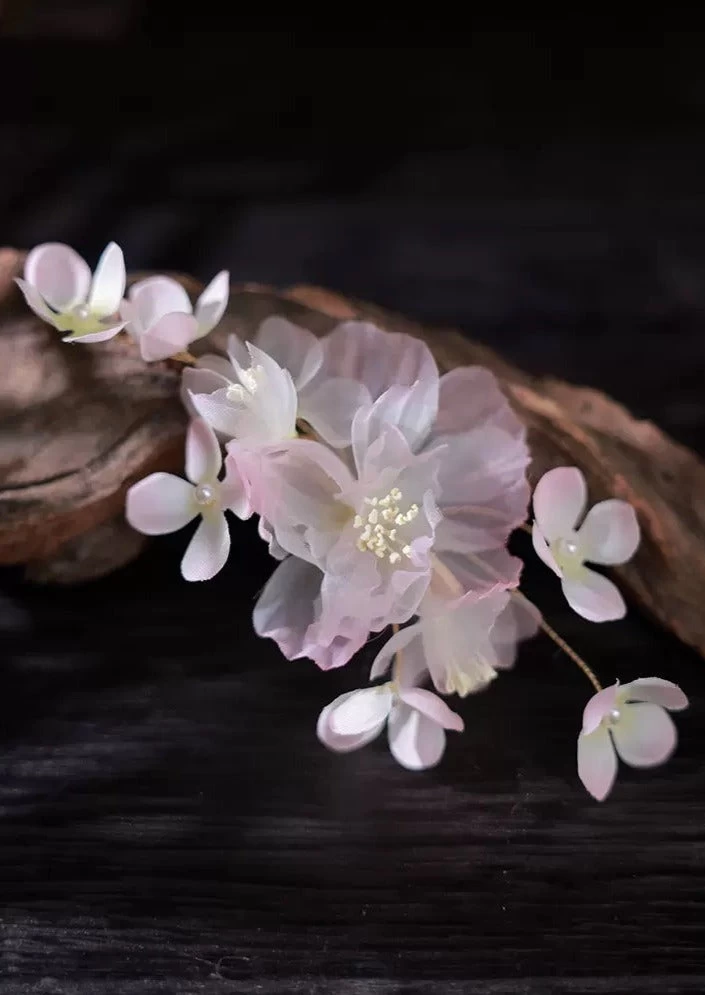 Women China Rose Yarn Flower Hair Clips for Hanfu Styling| HANFUBAO