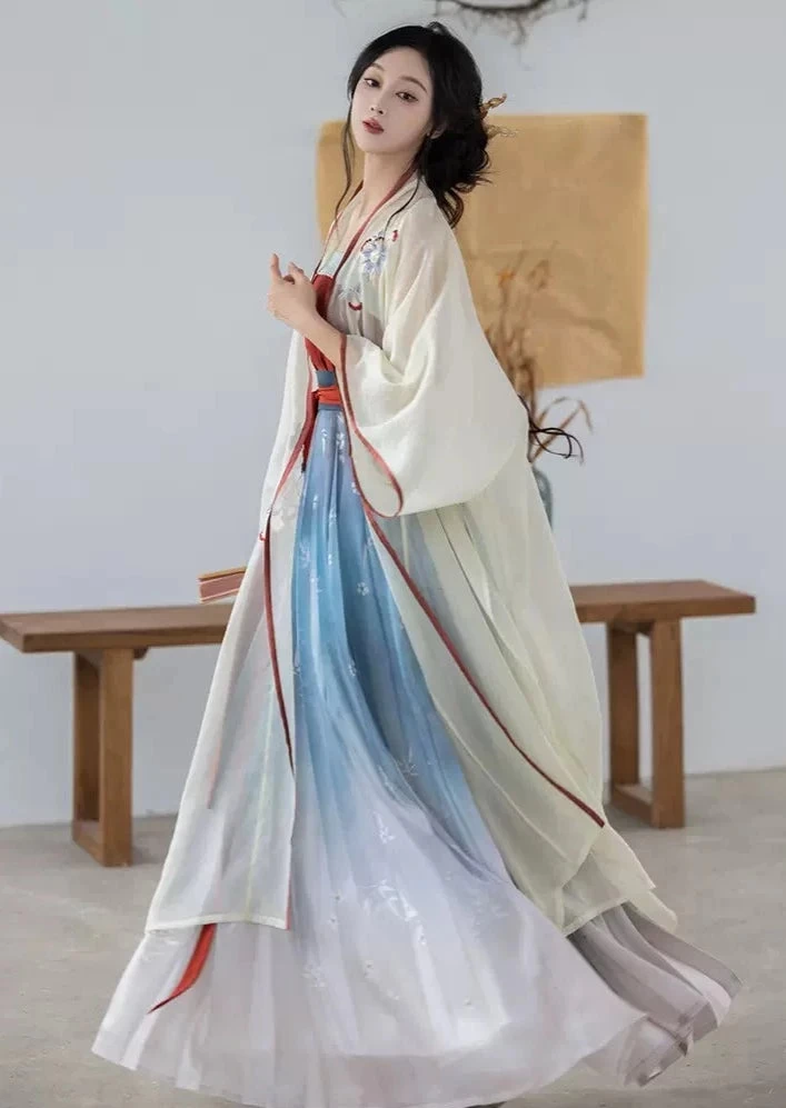 Women Modern Daily Hanfu Ma Mian Skirt Set | HANFUBAO