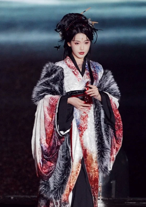 Women’s Song Dynasty Hanfu 5-Piece Gown Set, Polyester, Plus Size | HANFUBAO