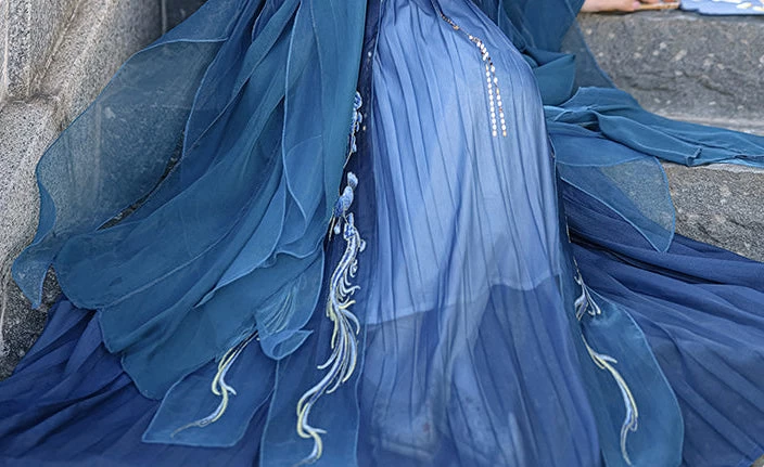 Women’s 5-Piece Dragon Embroidered Hanfu Set for Cosplay & Festivals | HANFUBAO