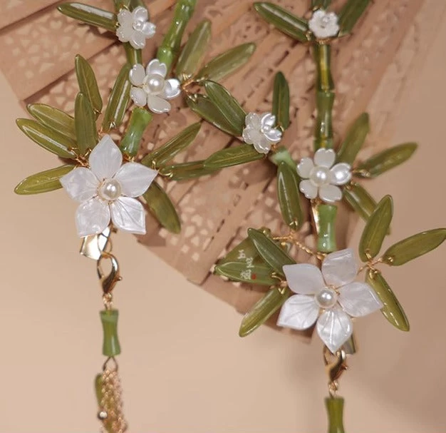 Unisex Bamboo Rain 2pcs Hanfu Hair Clips Set | HANFUBAO