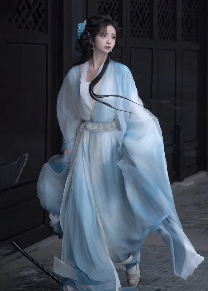 Women's Ether Fairy 4-Piece Chiffon Daily Hanfu Plus Size| HANFUBAO