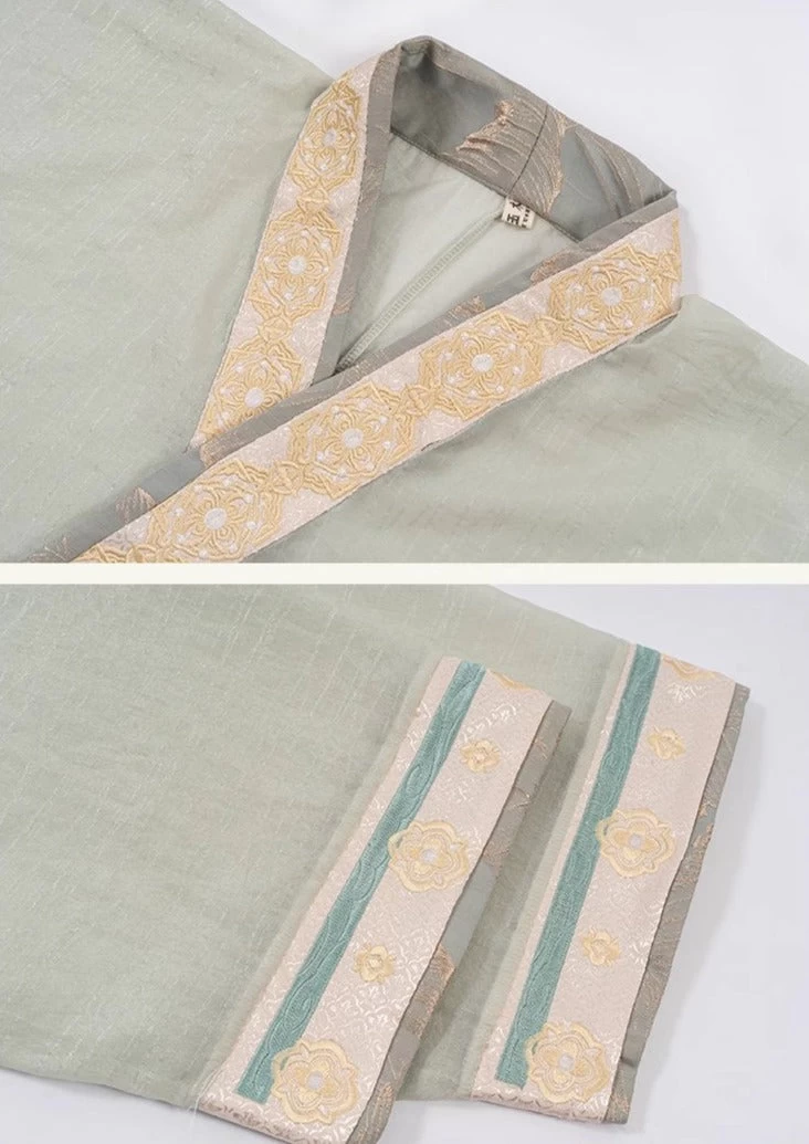 Women Modern Hanfu Yarn Set Floral Embroidery| HANFUBAO