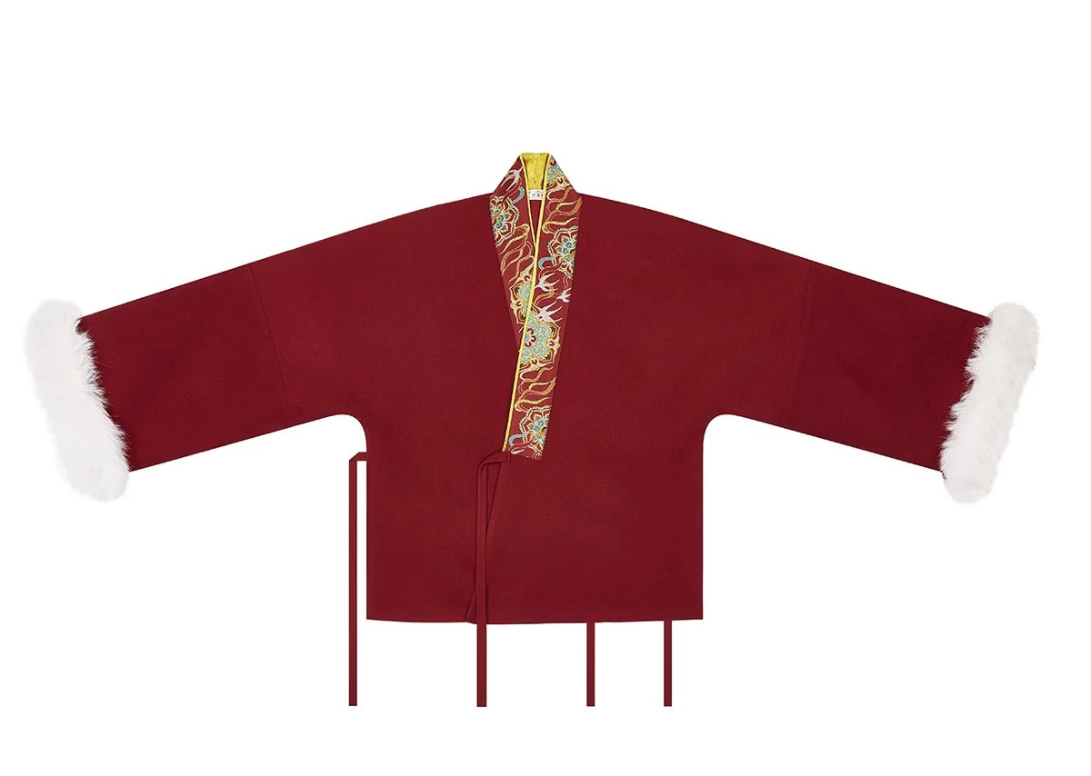 Women’s Winter Ma Mian Skirt Set Detachable Faux Fur Cuffs & Collar | HANFUBAO