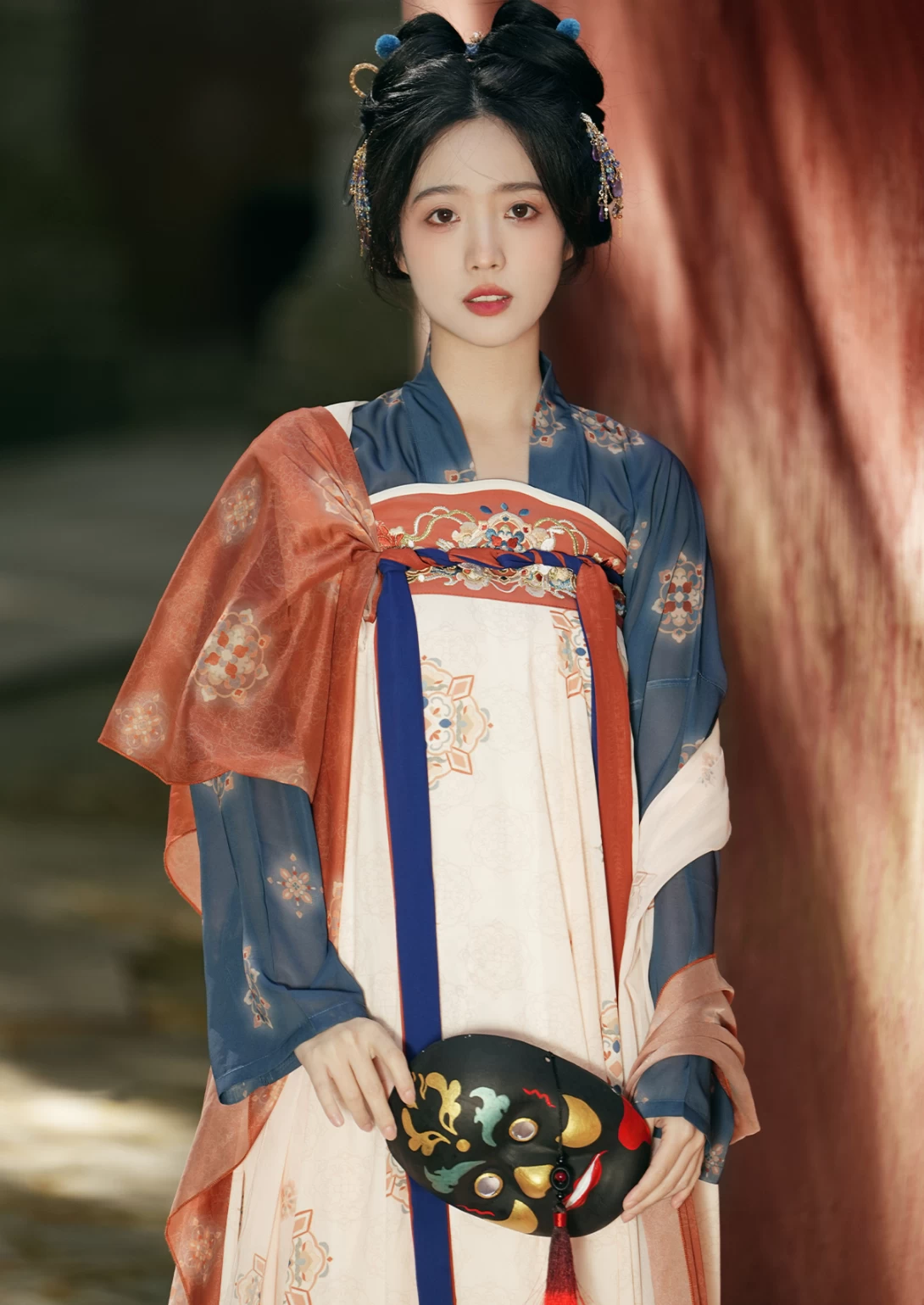 Women’s Modern Chiffon Hanfu 3-Piece Set Floral Embroidery | HANFUBAO