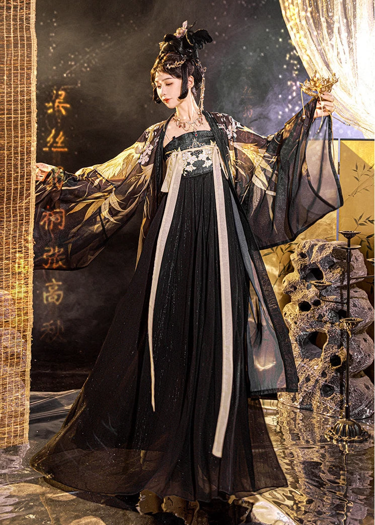 Women's Plus Size Couple Daily Hanfu 2-Piece Chiffon Set | HANFUBAO