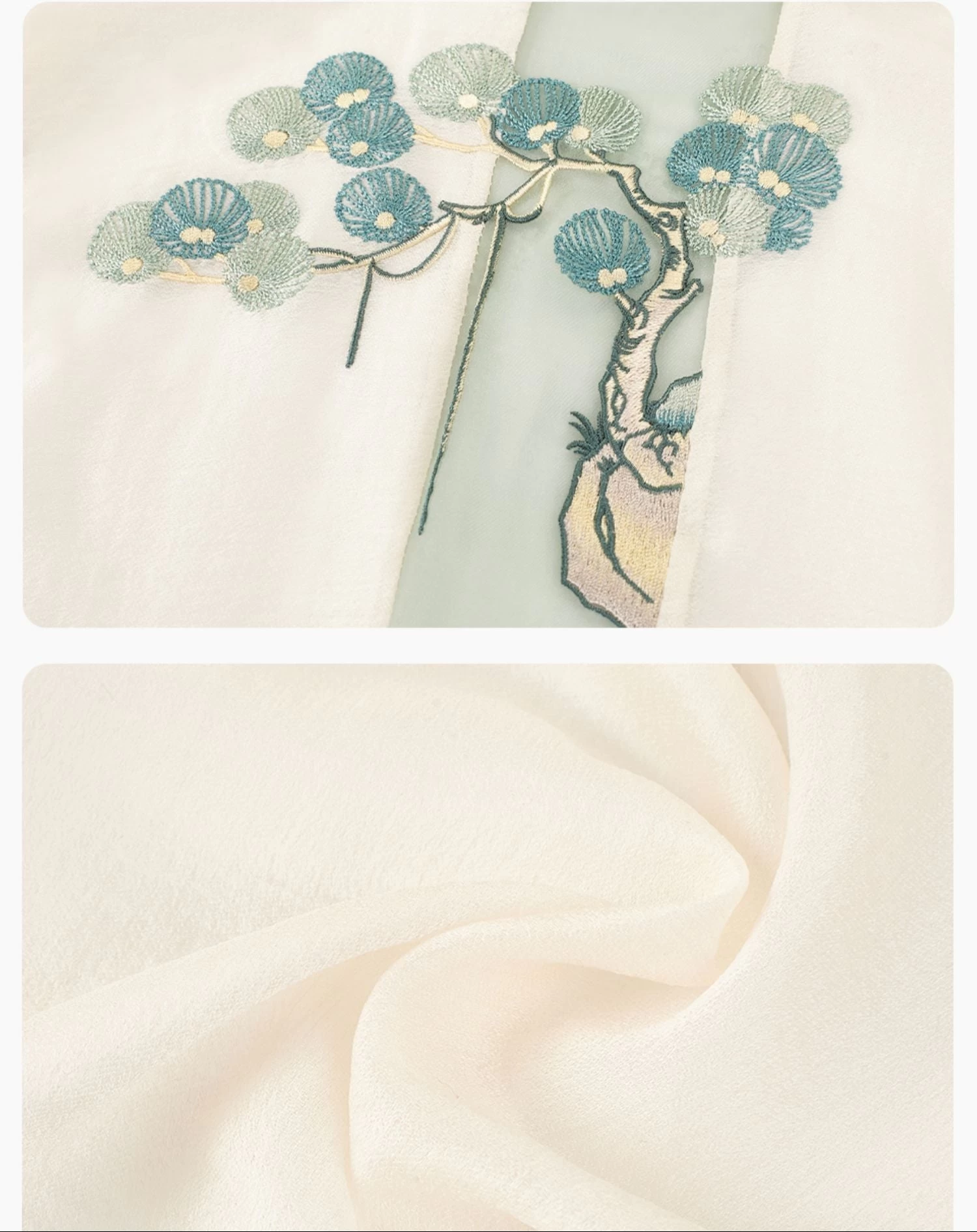 Women Modern Hanfu 2-Piece Set Qing Shan Print | HANFUBAO