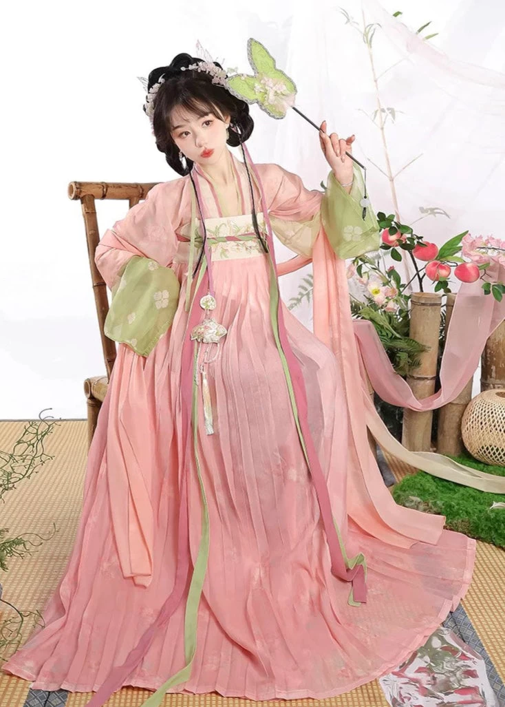 Women's 4-Piece Plus Size Chiffon Daily Hanfu Set Elegant | HANFUBAO