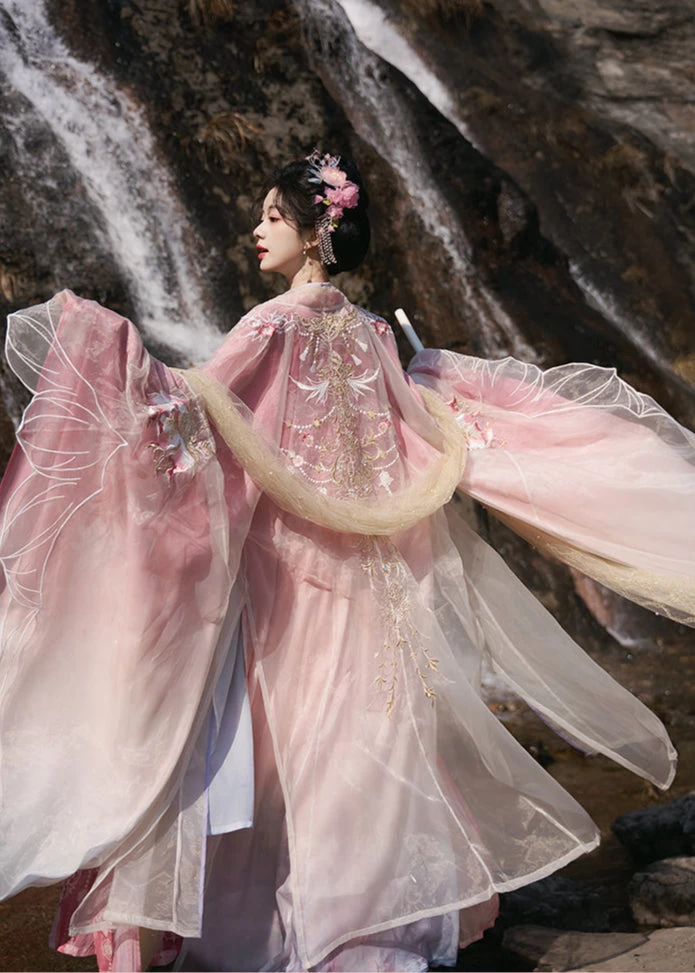 Women’s 4-Piece Daily Hanfu Set White Jade Pearl Polyester| HANFUBAO