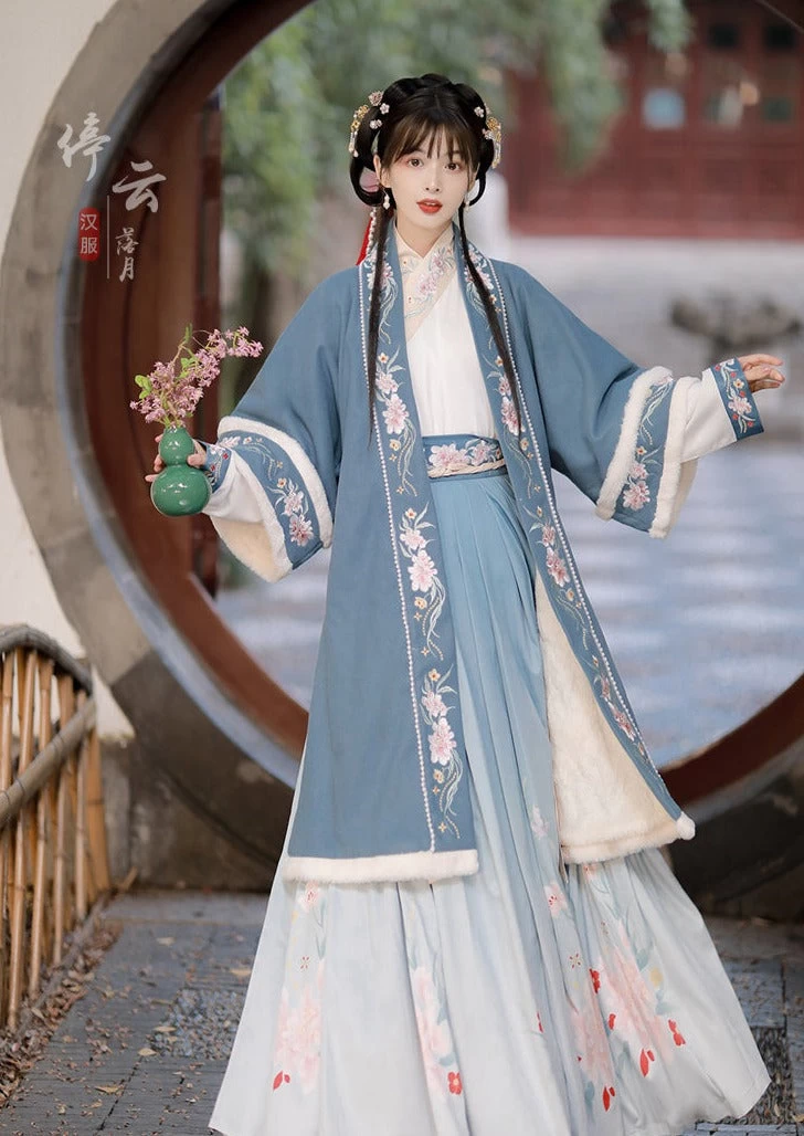 Women Modern Daily Hanfu Phoenix Embroidery 6m Hem | HANFUBAO