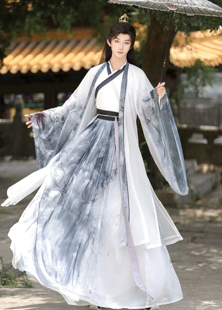 Unisex 3-Piece Daily Hanfu Set Plus Size  Outfit for Festivals | HANFUBAO