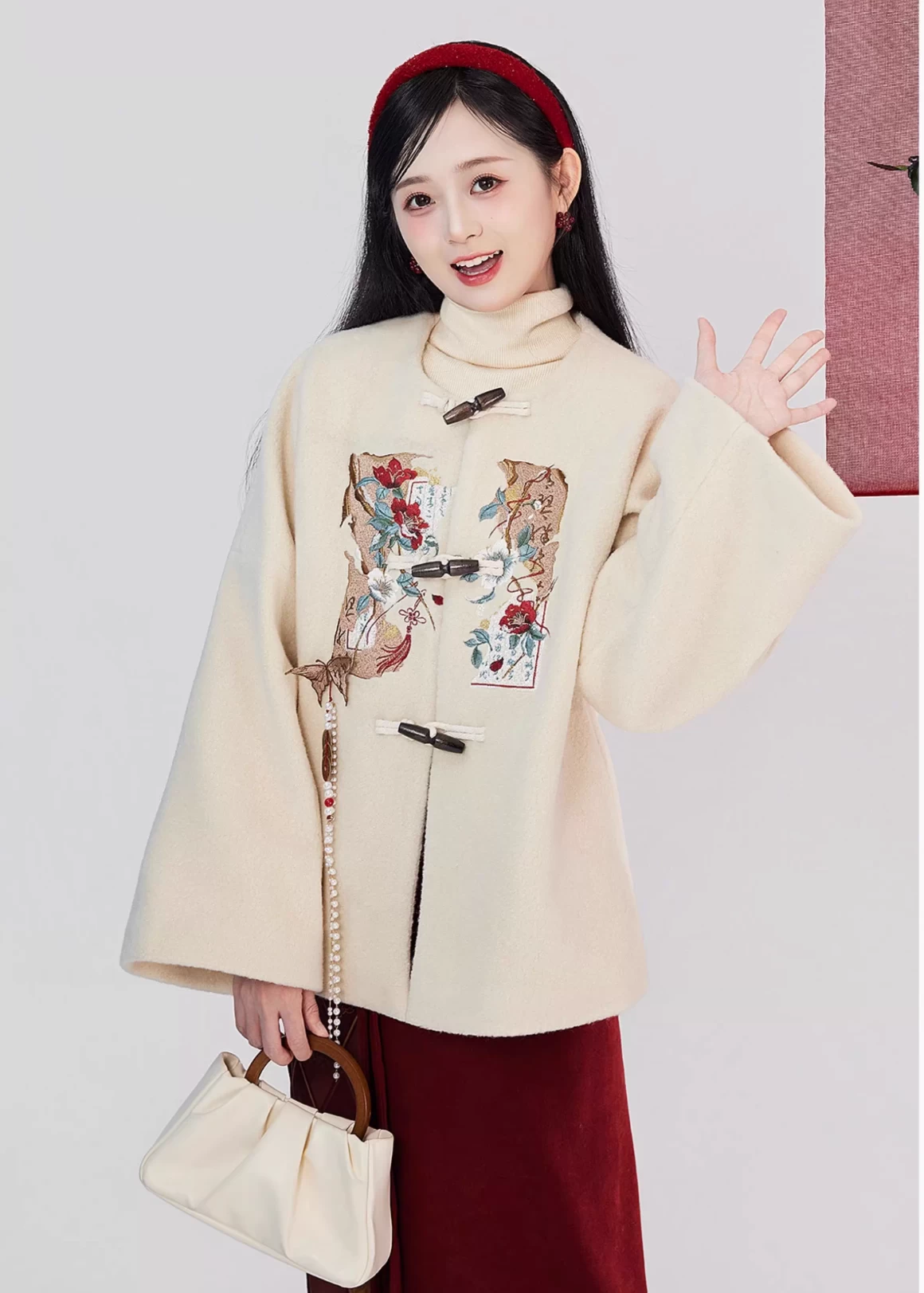 Women Modern Daily Hanfu 3-Piece Set Embroidered Plus Size| HANFUBAO