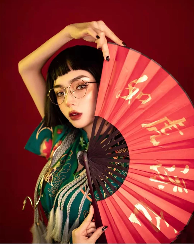 Women's Mini Qipao Dress Green Koi Print,  Party Night Out| HANFUBAO