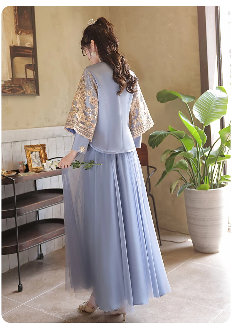 Women Chinese Hanfu Bridesmaid Dress Set  Plus Size| HANFUBAO