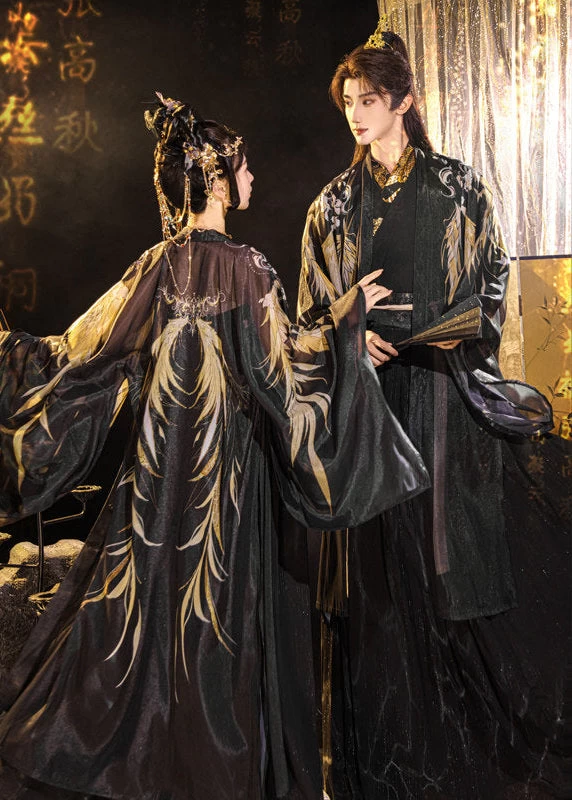 Women's Plus Size Couple Daily Hanfu 2-Piece Chiffon Set | HANFUBAO