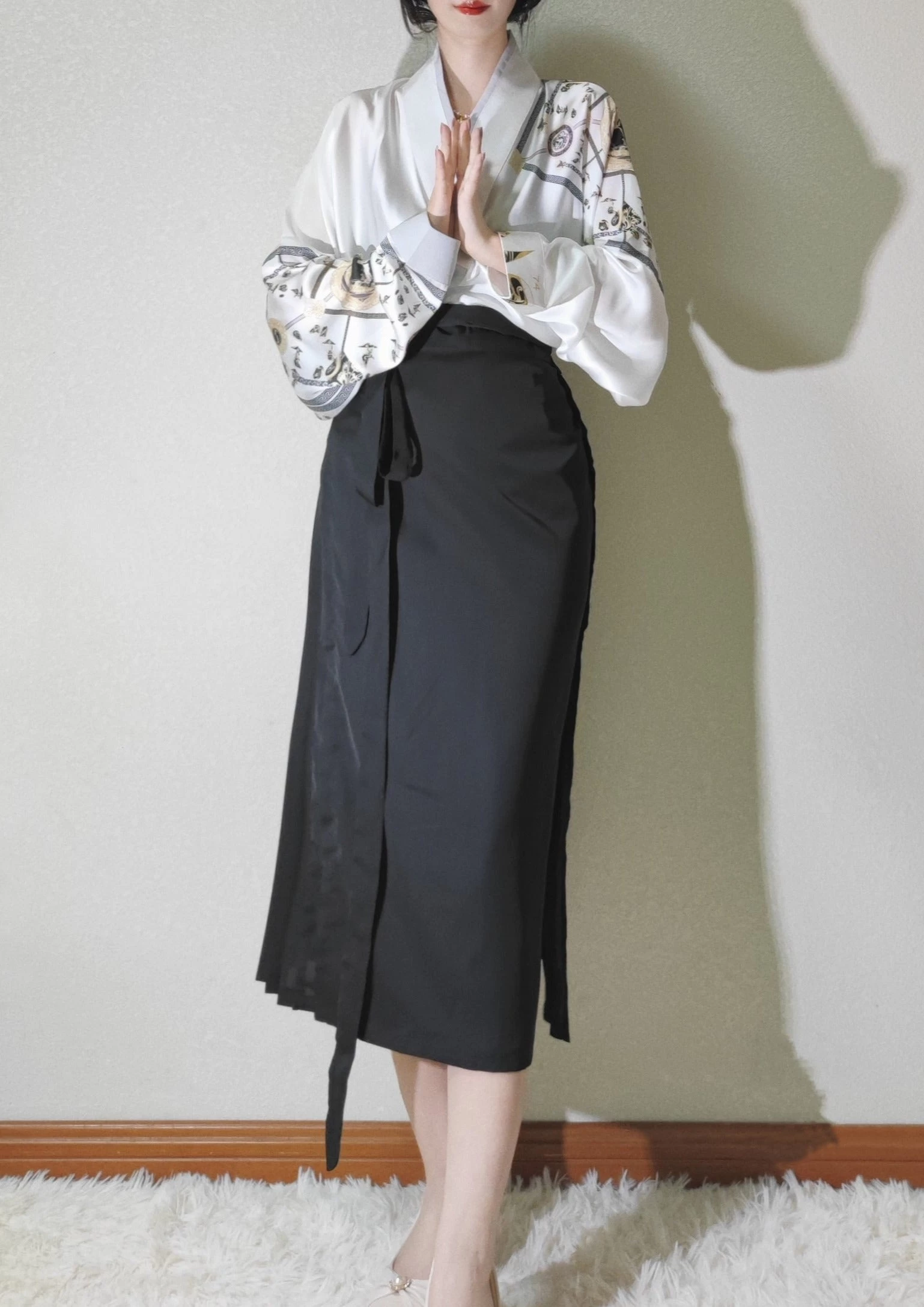 Women Modern Daily Hanfu Set Modern Blue | HANFUBAO