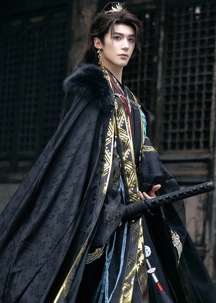 Unisex Modern Daily  Hanfu Set Blue Ocean Pattern Plus Size | HANFUBAO