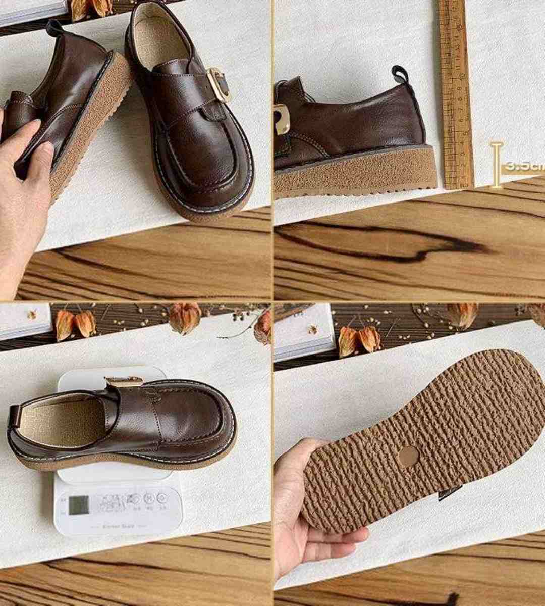 Fall Loafers Women Leather Retro Style Casual Shoes