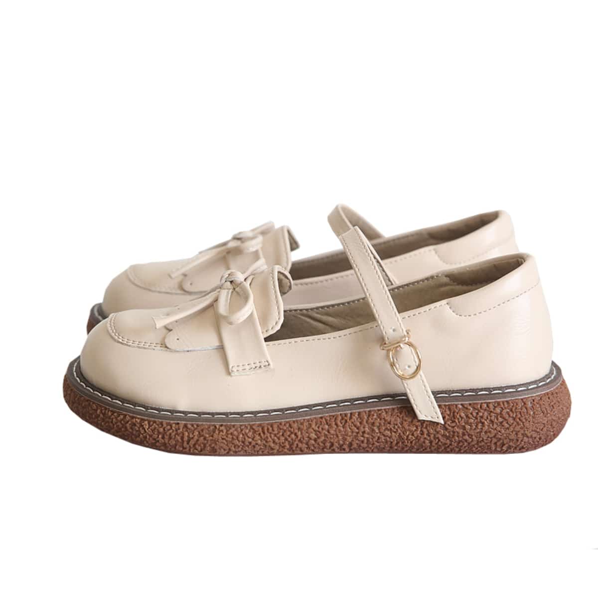 College style round head platform big head shoes girl word belt Mary Jane shoes sandals women