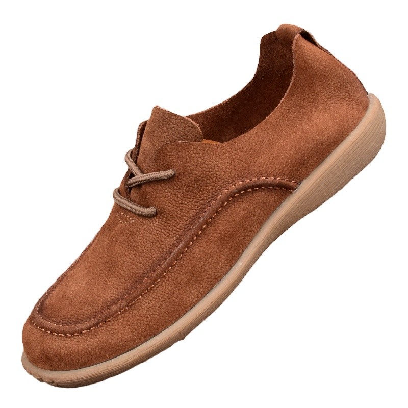 Breathable single-layer cowhide leather versatile men's casual leather shoes men's soft-soled driving shoes