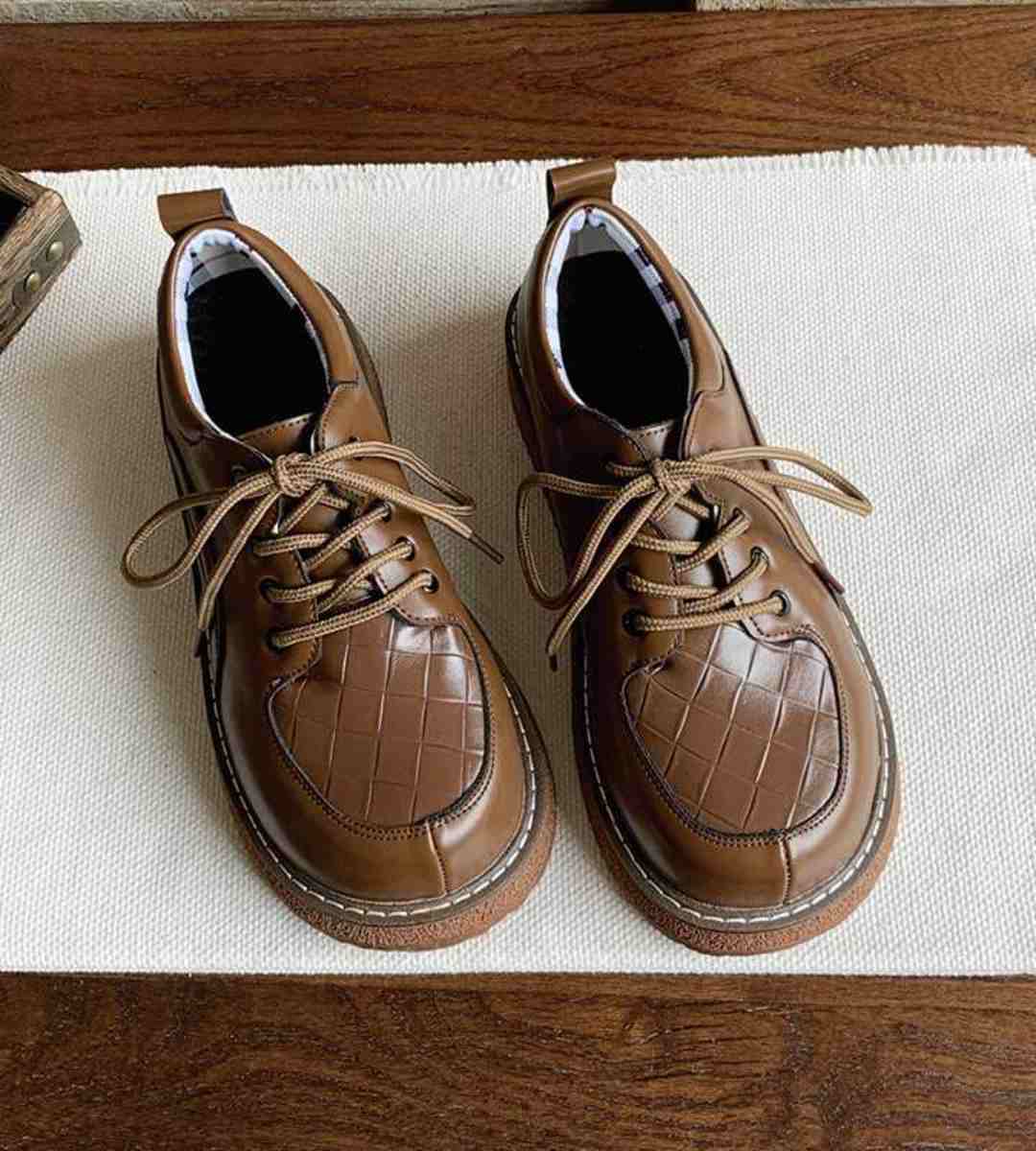 Autumn Oxford Leather Shoes Retro College Style 2024