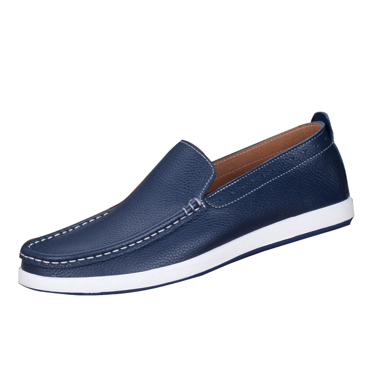 New men's casual leather shoes first layer cowhide men's shoes trendy leather breathable lazy shoes men's single shoes