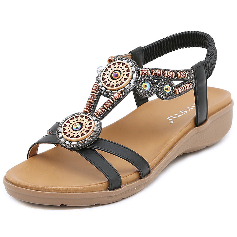 Q2230-6 Sandals Women's Summer Wedge Casual Fashion Outerwear Women's Shoes