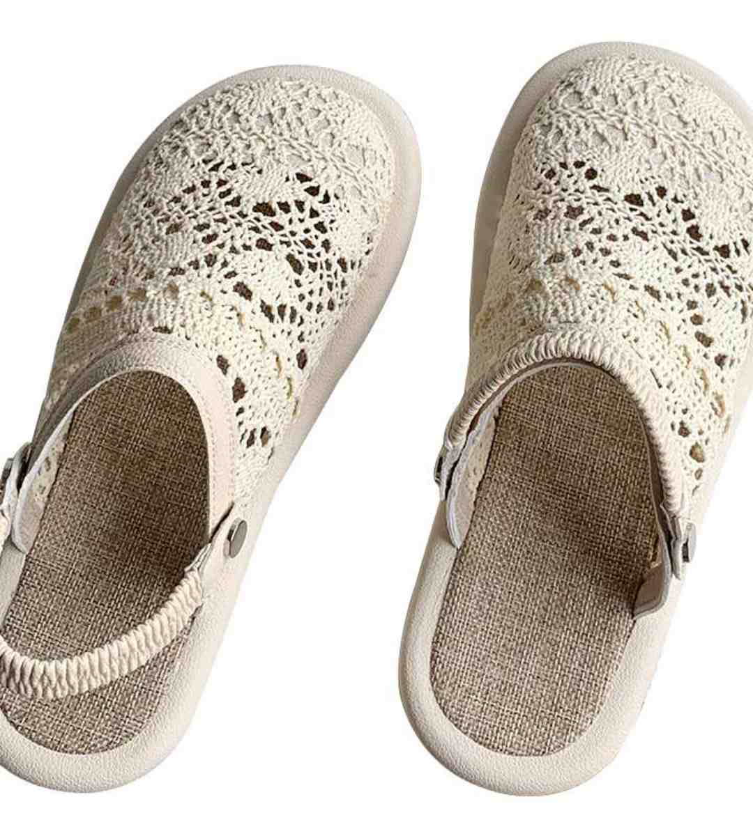 Summer Hollow-out Mesh Slip-on Closed-toe Sandals Women