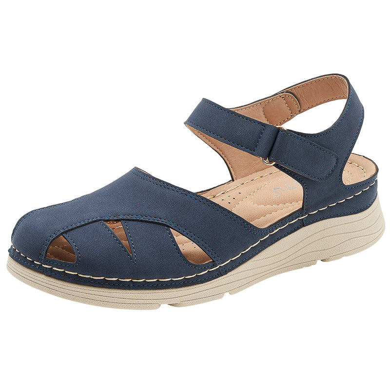 Autumn Sandals Women's Comfortable Casual Closed Toe Slippers Hollow Platform Large Size Sandals