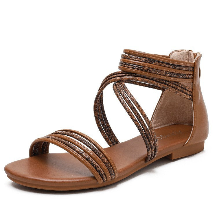 Roman Sandals Women's Soft Soled Flats Beach Shoes