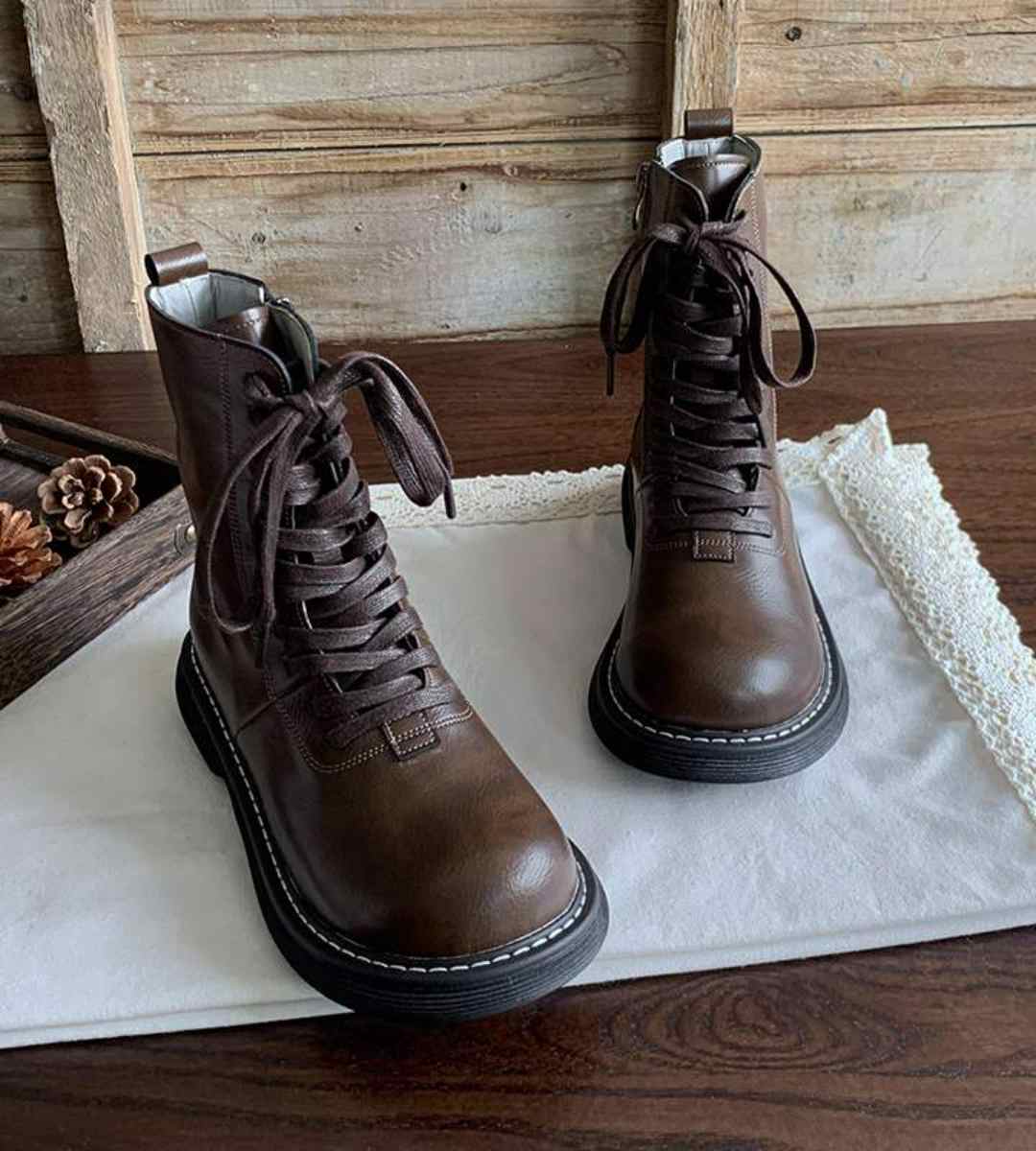 Autumn Winter - Martin Boots - Thick Sole - Retro - Women's