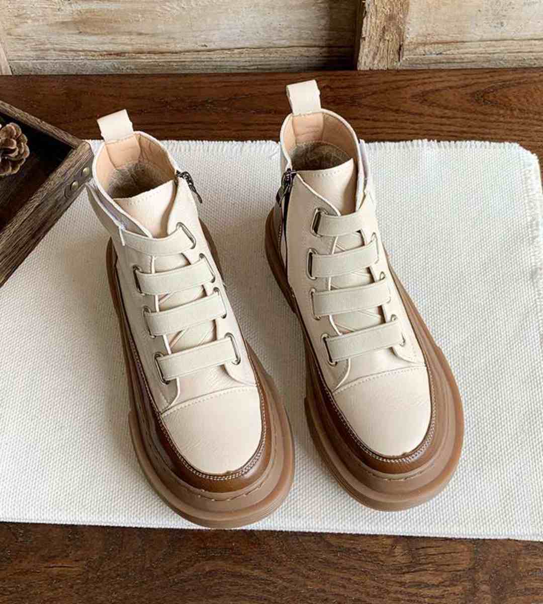 Autumn Winter Thick Sole Plush Martin Boots Women's Casual