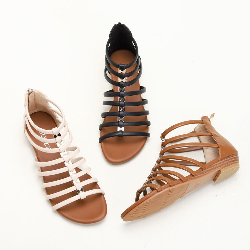 Women's Wedge Sandals Flat Platform Mid Heel Women's Fashion Casual Mom Shoes